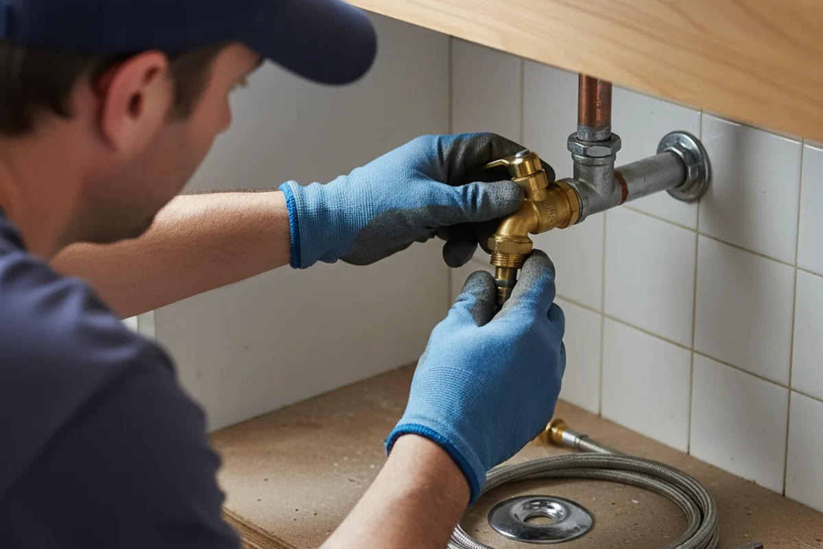 Shutoff valve and fitting work during Well Pump Repair in Philadelphia